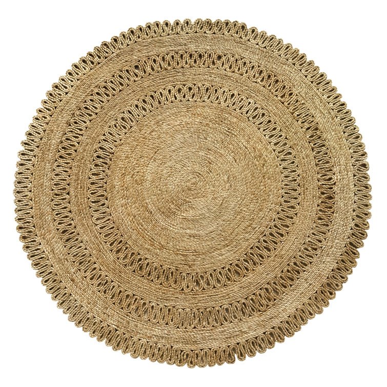 Bloomsbury Market Flagstaff Brown Solid Colour Hand Braided Area Rug